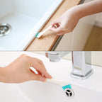 2 Sets 2 in 1 Double Head Door Window Gap Cleaning Brush Cup Brush with Tail Scraper, 2 Sets 2 in 1