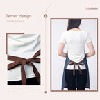 Sleeveless Denim Apron Halter Blue Denim Kitchen Overalls, 71x65cm