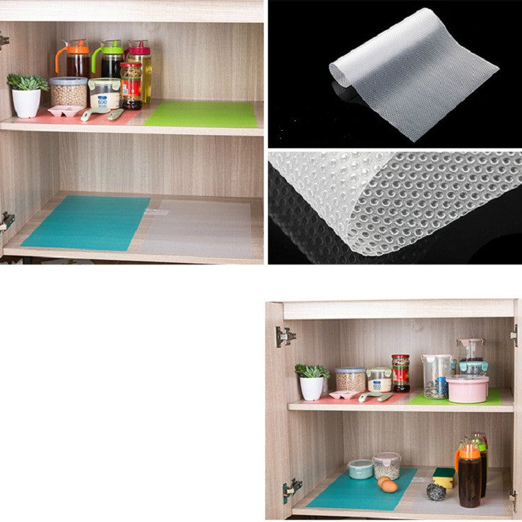 4 PCS / Set Environmentally Friendly Waterproof Washable Antibacterial Antifouling Refrigerator Mat, Transparent White, Transparent Green, Transparent Pink, Transparent Blue, Blue, Green, Pink – Waterproof, Non-slip