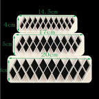 2 PCS Chocolate Cake Geometric Puzzle Embossed Strip Foundation Shape Graphic Biscuit Mold Stamping Tool, Four-sided Diamond, Jigsaw, Hexagon, Square, Regular Triangle, Oblique Triangle