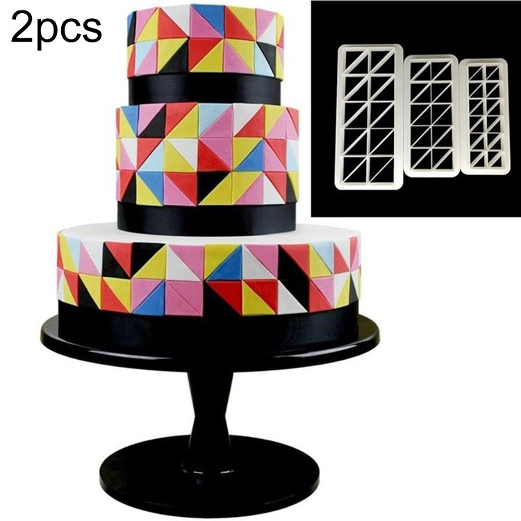 2 PCS Chocolate Cake Geometric Puzzle Embossed Strip Foundation Shape Graphic Biscuit Mold Stamping Tool, Four-sided Diamond, Jigsaw, Hexagon, Square, Regular Triangle, Oblique Triangle – Durable Build, Easy to Use Regular Triangle Regular Triangle