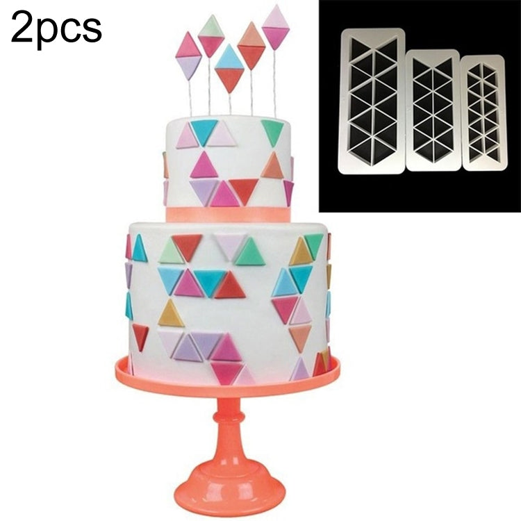2 PCS Chocolate Cake Geometric Puzzle Embossed Strip Foundation Shape Graphic Biscuit Mold Stamping Tool, Four-sided Diamond, Jigsaw, Hexagon, Square, Regular Triangle, Oblique Triangle – Durable Build, Easy to Use Oblique Triangle Oblique Triangle