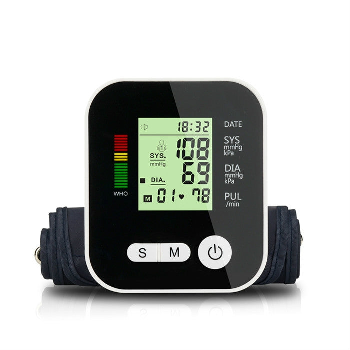 SZKIA RAK283 Arm Type Home Electronic Automatic Hypertension Measuring Instrument Sphygmomanometer, With voice With voice Black