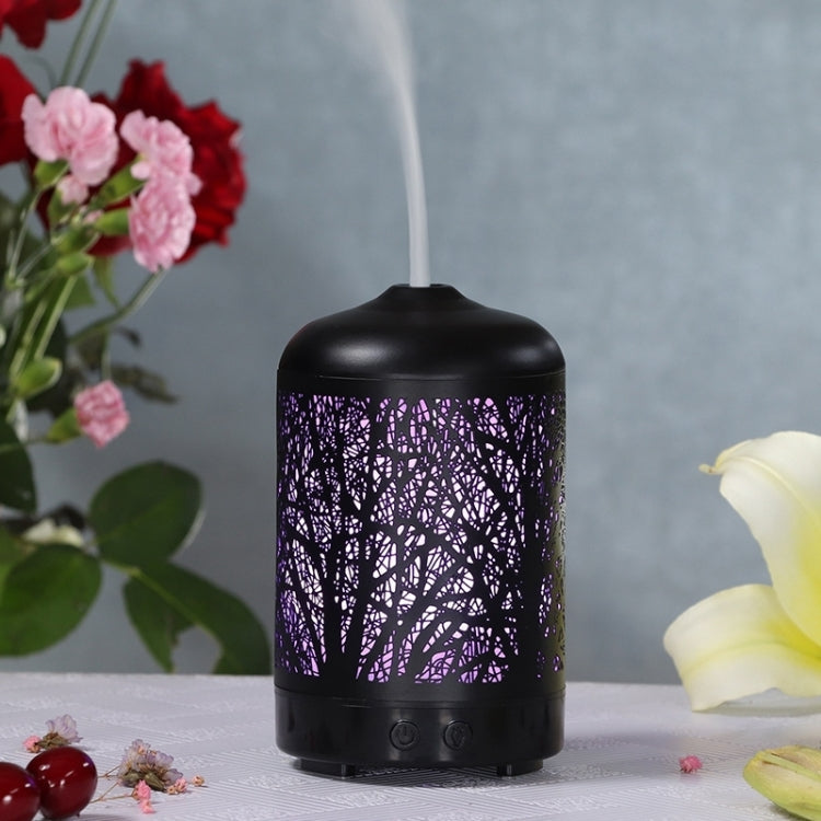 Metal Tree Air Humidifier Essential Oil Diffuser Mist Maker Colorful LED Lamp Diffuser Aromatherapy Air Purifier,, EU Plug – TPU EU Plug
