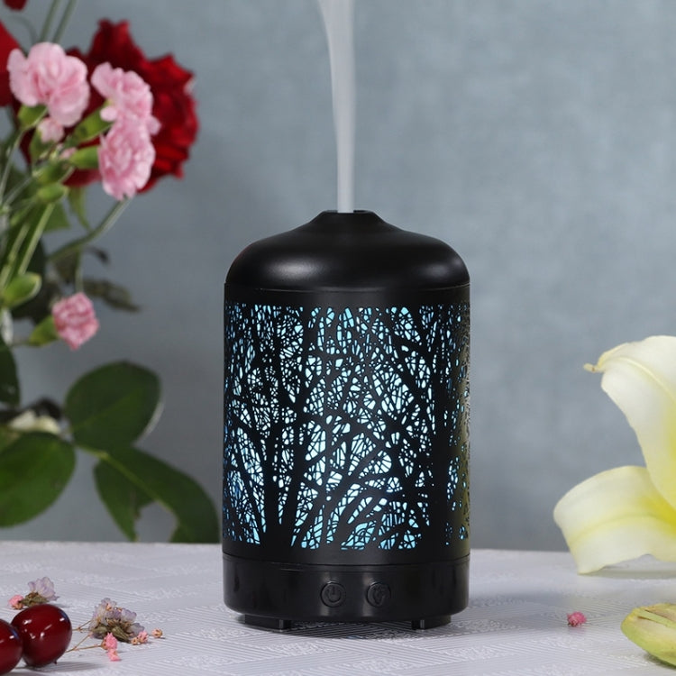 Metal Tree Air Humidifier Essential Oil Diffuser Mist Maker Colorful LED Lamp Diffuser Aromatherapy Air Purifier,, EU Plug – TPU