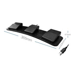 Pcsensor FS23 CF Foot Pedal Switch Keyboard Control Mouse Game Combo Pedal, Photoelectric Mute, Mechanical Sound – Durable Build, Easy to Use