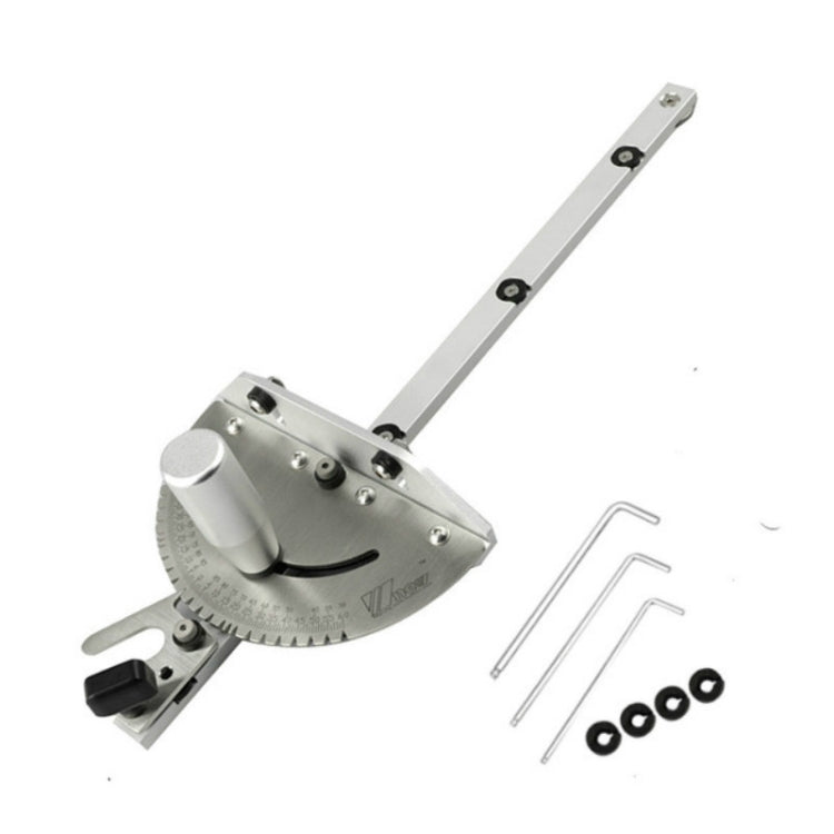 Woodworking Pusher Slide Ruler Woodworking Table Saw Measuring Tool, Single Tenon, Aluminum Handle, Copper Handle, Aluminum Handle + Tenon, Aluminum Handle + Tenon + Limit, Copper Handle + Tenon + Limit, Aluminum Handle + 450mm ＋ Limit... – Flip Aluminum Handle