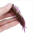 15 PCS 8-color Larvae Silicone Soft Bait Lure Bait, 55MM, 75MM, 100MM
