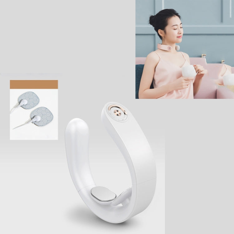 Intelligent Shoulder and Neck Massage Instrument PGG Cervical Spine Physiotherapy Massage Heating Multi-function Neck Protection Instrument, With Patch, Without Patch With Patch White