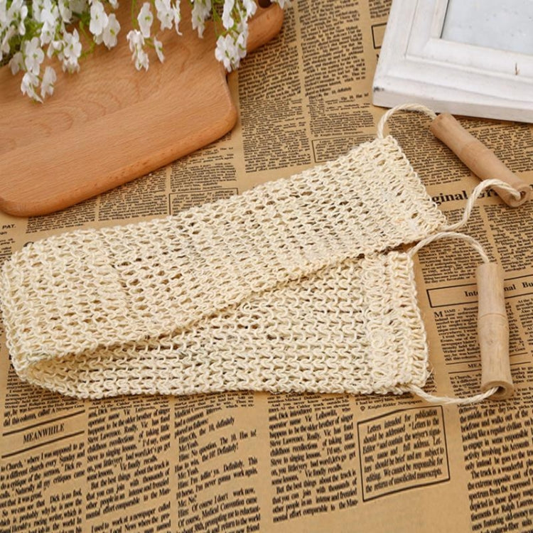Natural Sisal Long Rubbing Towel with Handle Bath Strip Plant Fiber Bath Wipe, Sisal Long Rubbing Towel Sisal Long Rubbing Towel