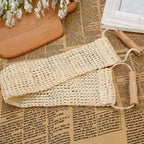 Natural Sisal Long Rubbing Towel with Handle Bath Strip Plant Fiber Bath Wipe, Sisal Long Rubbing Towel Sisal Long Rubbing Towel
