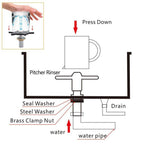 NB-1990 Stainless Steel Embedded Automatic Beer Glass Steaming Pitcher Rinser Cup Washer, Rinser Cup Washer