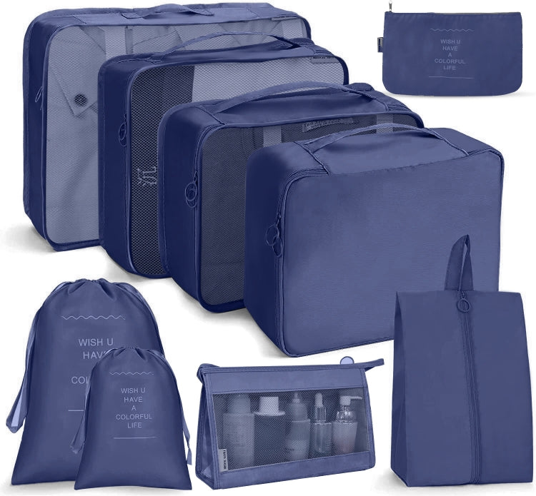 Travel Storage Bag Set Folding Storage Bag, 8 In 1 Toiletry Bag, 9 In 1 Cosmetic Bag, 9 In 1 Toiletry Bag – 4K 9 In 1 Cosmetic Bag Navy Blue