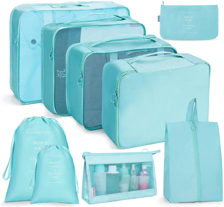 Travel Storage Bag Set Folding Storage Bag, 8 In 1 Toiletry Bag, 9 In 1 Cosmetic Bag, 9 In 1 Toiletry Bag – 4K 9 In 1 Cosmetic Bag Bright Blue
