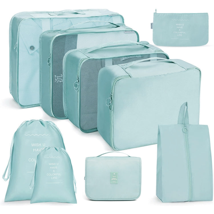 Travel Storage Bag Set Folding Storage Bag, 8 In 1 Toiletry Bag, 9 In 1 Cosmetic Bag, 9 In 1 Toiletry Bag – 4K 9 In 1 Toiletry Bag Lake Blue