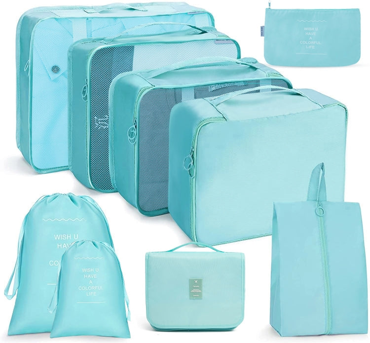 Travel Storage Bag Set Folding Storage Bag, 8 In 1 Toiletry Bag, 9 In 1 Cosmetic Bag, 9 In 1 Toiletry Bag – 4K 9 In 1 Toiletry Bag Bright Blue