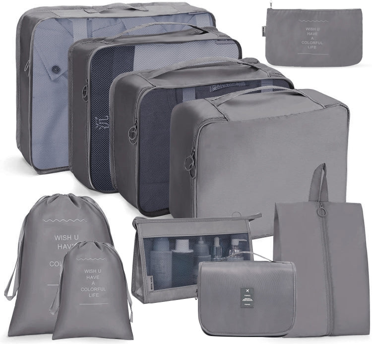 Travel Storage Bag Set Folding Storage Bag, 10 In 1 – 4K 10 In 1 Gray