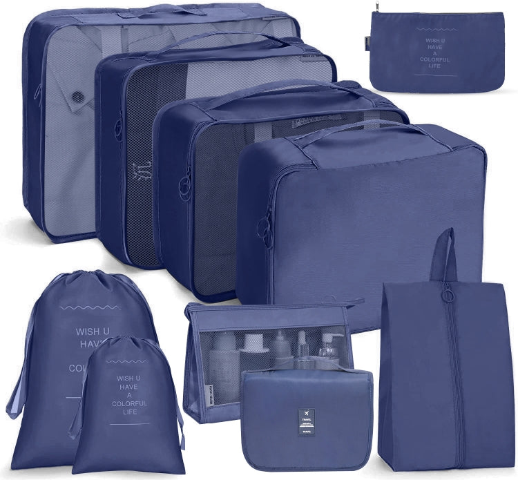 Travel Storage Bag Set Folding Storage Bag, 10 In 1 – 4K 10 In 1 Navy Blue