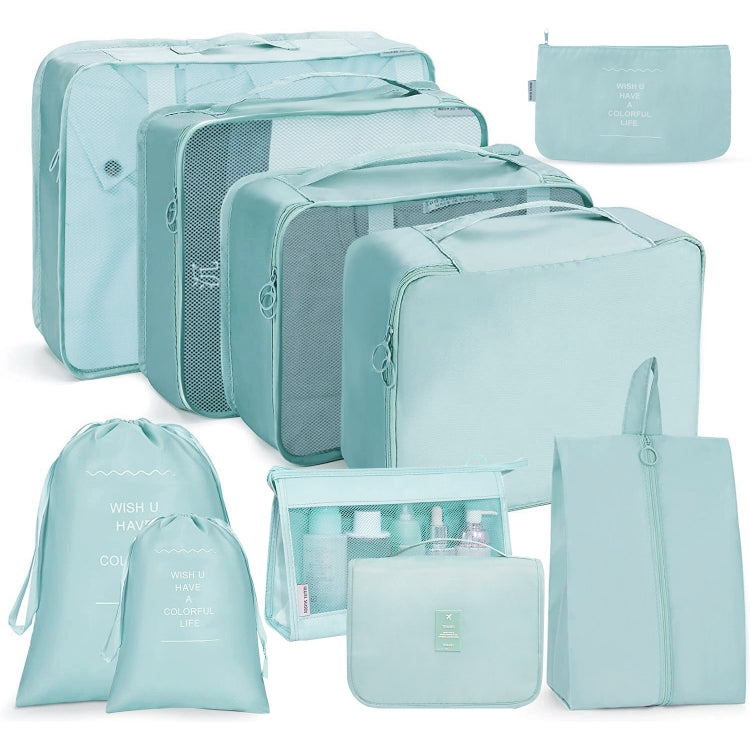 Travel Storage Bag Set Folding Storage Bag, 10 In 1 – 4K 10 In 1 Lake Blue