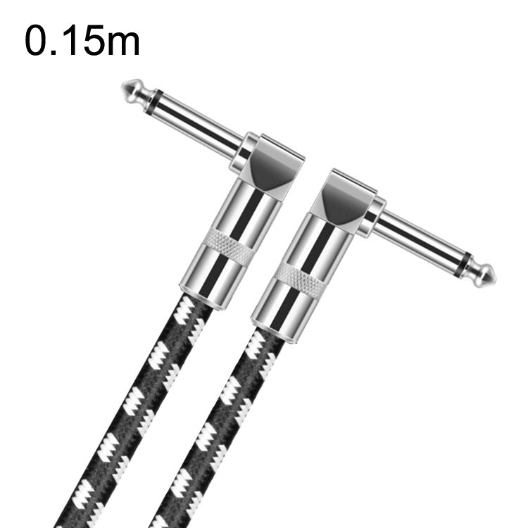 2 Elbow Head 6.35mm Guitar Cable Oxygen-Free Copper Core TS Large Two-core Cable, 0.15m, 0.3m, 0.5m, 1m, 1.5m, 2m, 3m, 5m, 8m, 10m 0.15m