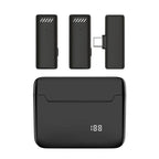 Wireless Lavalier Noise Canceling Microphone with Charging Case, S13 Dual Microphone Black USB-C/Type-C Interface, S13 Dual Microphone Black 8 Pin Interface, S13 One To Two Yellow Case USB-C/Type-C Interface S13 Dual Microphone Black USB-C Type-C Interface