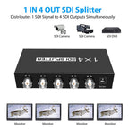 1 In 4 Out SD-SDI / HD-SDI / 3G-SDI Distribution Amplifier Video SDI Splitter, 1 In 4 Out – TPU