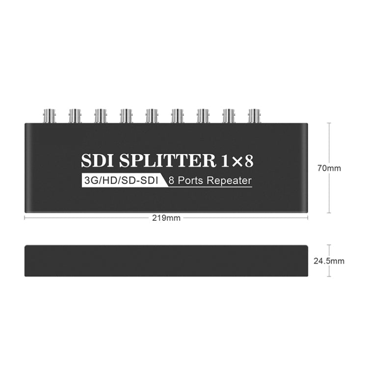 1 In 8 Out SD-SDI / HD-SDI / 3G-SDI Distribution Amplifier Video SDI Splitter, 1 In 8 Out – TPU
