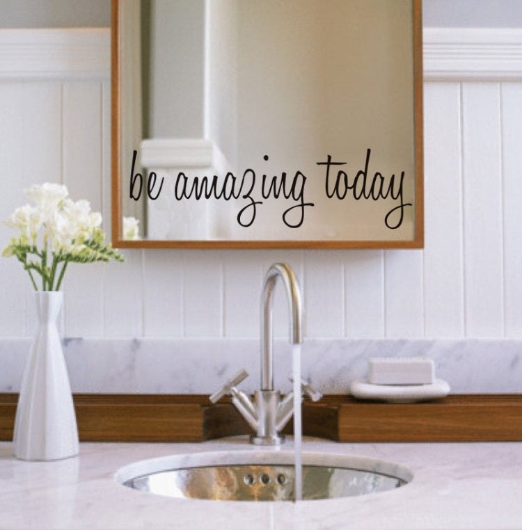 Bathroom Dressing Room Home Decor Removable Mural Wall Sticker, 58x17CM 58x17CM