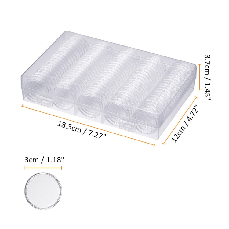 Coin Capsules 100 x 30mm Round Boxes Commemorative Coin Protection Box, 2pcs 30mm – Durable Build, Easy to Use
