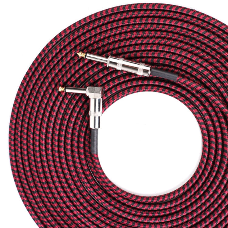 Guitar Connection Wire Folk Bass Performance Noise Reduction Elbow Audio Guitar Wire, 0.5m(Red Black), 1m(Red Black), 3m(Red Black), 6m(Red Black), 10m(Red Black) 0.5m(Red Black)