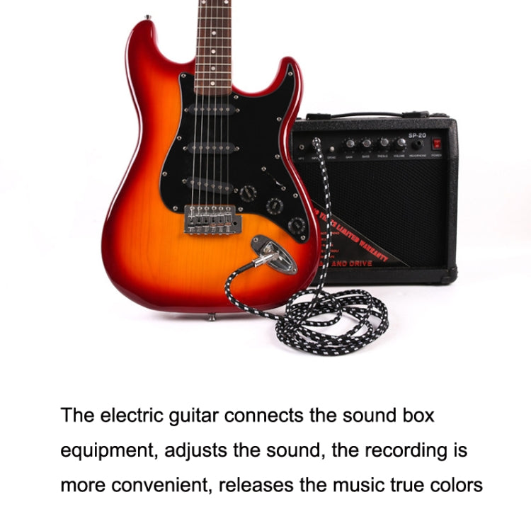 Guitar Connection Wire Folk Bass Performance Noise Reduction Elbow Audio Guitar Wire, 0.5m(Red Black), 1m(Red Black), 3m(Red Black), 6m(Red Black), 10m(Red Black)