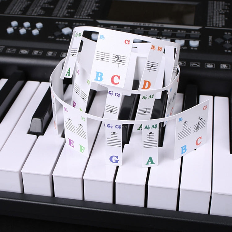 Children Beginner Piano Keyboard Color Stickers Musical Instrument Accessories, Imitation Piano Keys 61 Keys, Piano Keys 61 keys Imitation Piano Keys 61 Keys