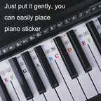 Children Beginner Piano Keyboard Color Stickers Musical Instrument Accessories, Imitation Piano Keys 61 Keys, Piano Keys 61 keys