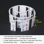 Children Beginner Piano Keyboard Color Stickers Musical Instrument Accessories, Imitation Piano Keys 61 Keys, Piano Keys 61 keys