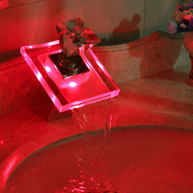 LED Waterfall Faucet Colorful Temperature Control Color-changing Anti-scalding Faucet, Color-changing Faucet