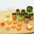 8 in 1 Stainless Steel Biscuit Mold Set Printing Vegetable Fruit Cutting Embossing Mold, 8 in 1(Green) – Durable Build, Easy to Use 8 in 1(Green)