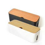 Power Cable Storage Box Case Anti-dust Charger Socket Organizer Desktop Network Line Storage Bin