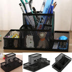 Desk Holder Organizer Metal Mesh Style Pencil Pen Holder Storage Box Home Storage Organization, Size: 15.5x10.2x10cm, Desk Holder Desk Holder
