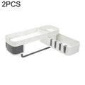 2 PCS Bathroom Accessories Shower Shelf Seamless Rotating Tripod Seamlessly Fixtures Storage Rack Kitchen Tripod – Durable Build, Easy to Use Gray