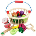 Children Wooden Magnetic Cut fruit and Vegetables Baby Cut Music Play House Kitchen Toys, YLB-12 PCS Fruit Basket YLB-12 PCS Fruit Basket