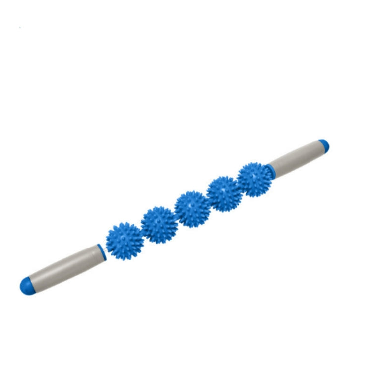 5 Ball Muscle Massage Relax Hedgehog Ball Yoga Stick Roller Stick Blue