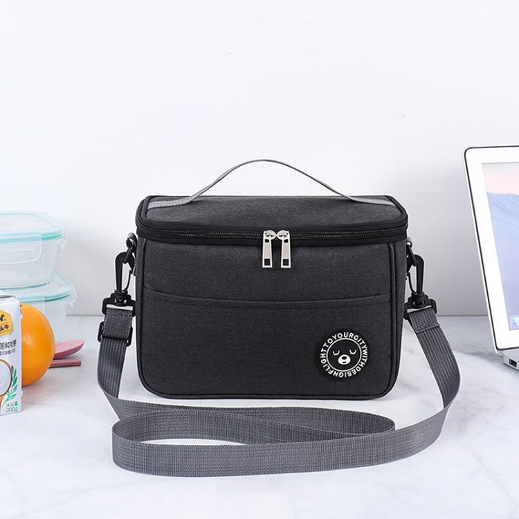 Thermal Lunch Box Bag Durable Waterproof Office Cooler Lunchbox with Strap, S, M, L – Waterproof M Black