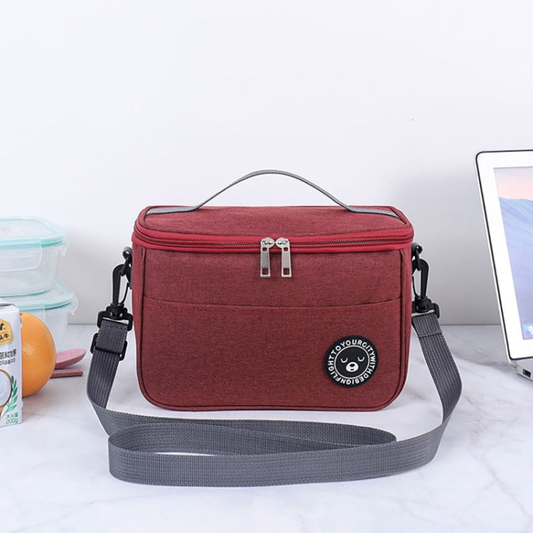 Thermal Lunch Box Bag Durable Waterproof Office Cooler Lunchbox with Strap, S, M, L – Waterproof M Dark Red