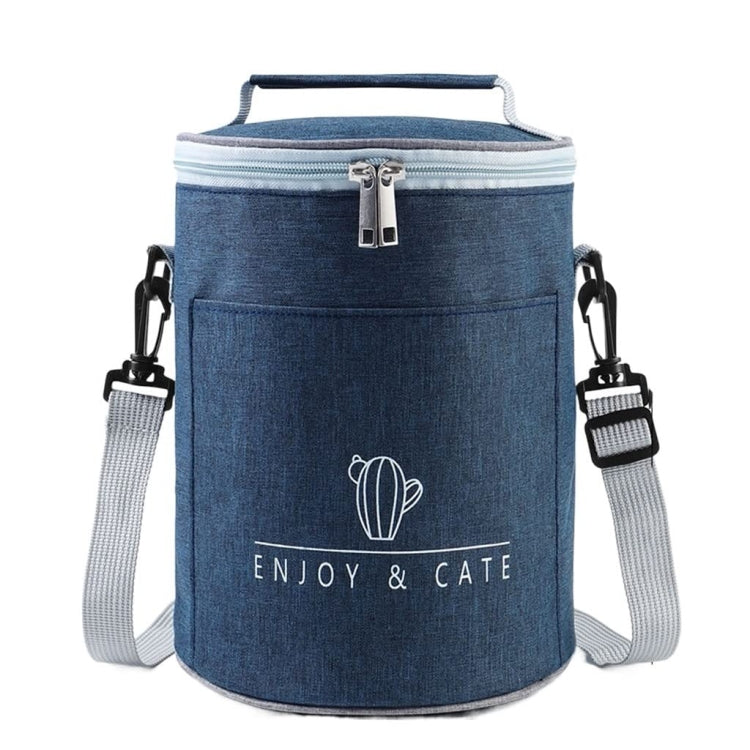 Round Lunch Bag Insulated Lunch Box Foldable & Portable Lunch Tote, L, M L Tibetan