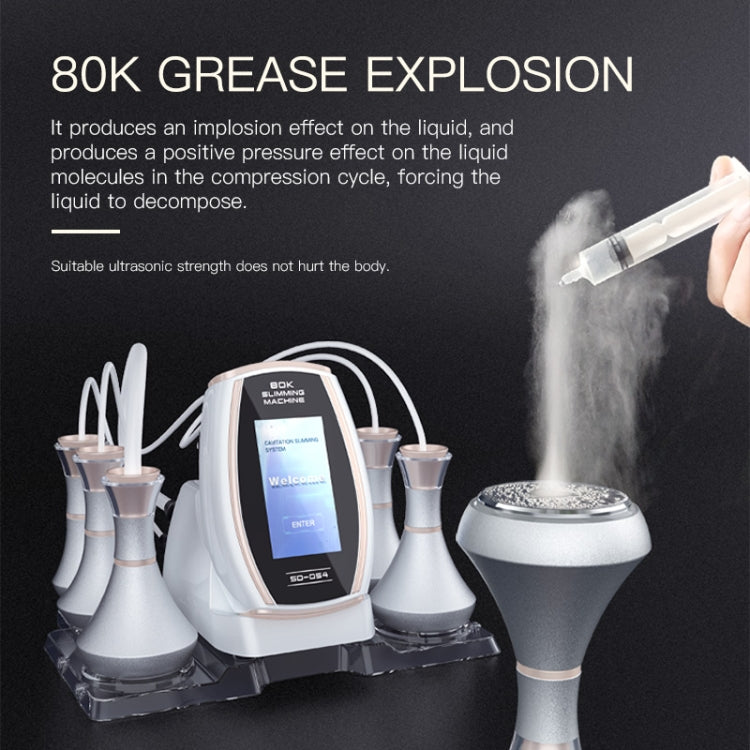 6 In 1 80K Ultrasonic Cavitation Vacuum Radio Frequency Lipo Laser Slimming Machine, US Plug, EU Plug, UK Plug, AU plug