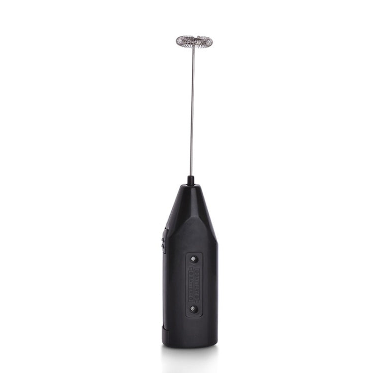 Electric Milk Coffee Whisk Household Mini Semi-Automatic Cream Blender Black