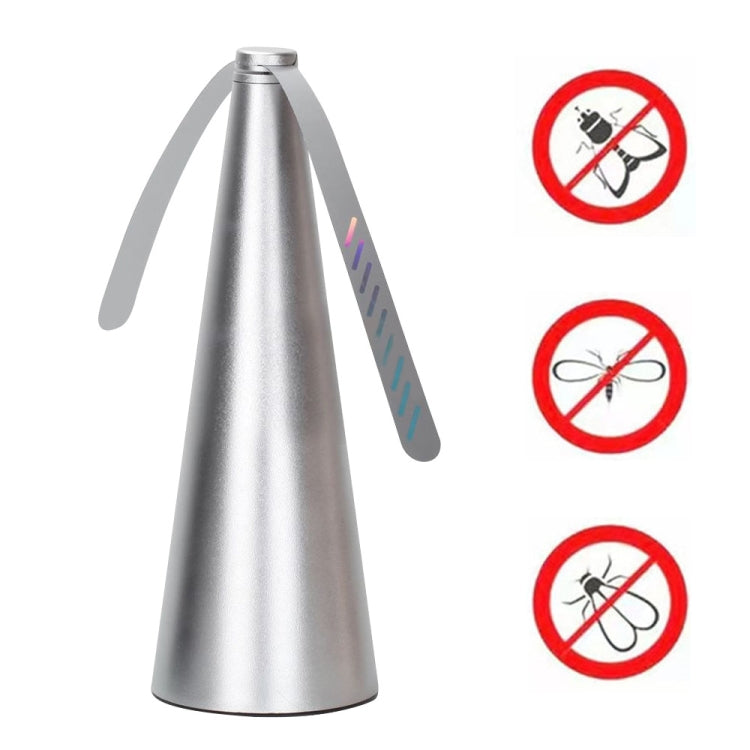 Multifunctional Fan Blade Automatic Fly Catcher Mosquito Repellent Fan, Gold, Black, Silver – Durable Build, Easy to Use Silver Silver