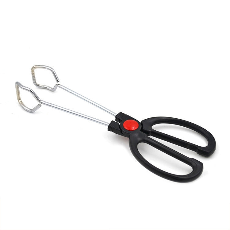 Stainless Steel Plastic Handle Barbecue Tongs Food Clip Barbecue Tools, 9 Inch, 12 Inch – Non-slip