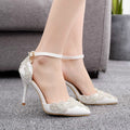 Rhinestone Stiletto Pointed Heel Women Shoes, 34, 35, 36, 37, 38, 39, 40, 41, 42 – Non-slip 34