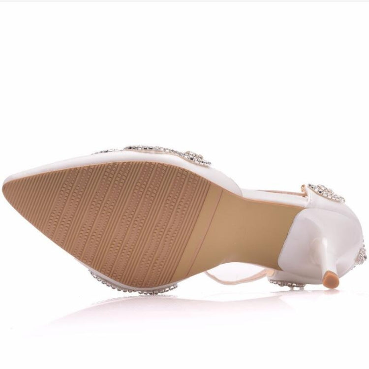 Rhinestone Stiletto Pointed Heel Women Shoes, 34, 35, 36, 37, 38, 39, 40, 41, 42 – Non-slip